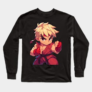 Street Fighter Ken Art Long Sleeve T-Shirt